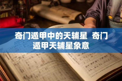 奇门遁甲中的天辅星  奇门遁甲天辅星象意
