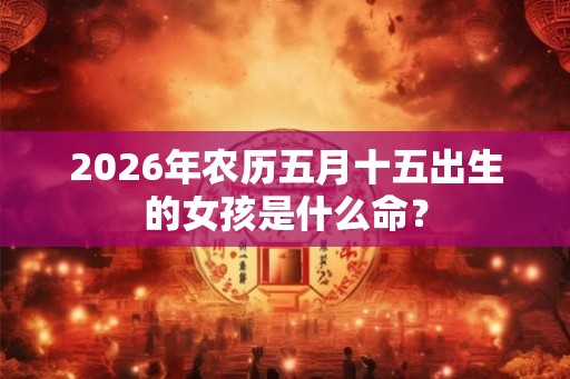 2026年农历五月十五出生的女孩是什么命？