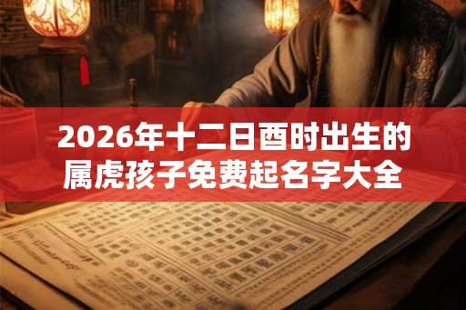 2026年十二日酉时出生的属虎孩子免费起名字大全
