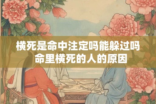 横死是命中注定吗能躲过吗  命里横死的人的原因