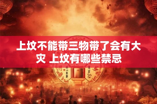 上坟不能带三物带了会有大灾 上坟有哪些禁忌