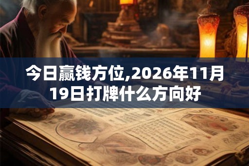 今日赢钱方位,2026年11月19日打牌什么方向好