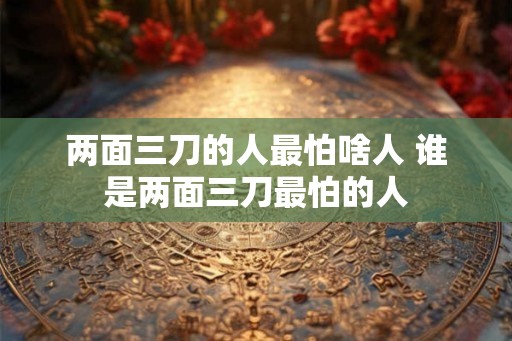 两面三刀的人最怕啥人 谁是两面三刀最怕的人