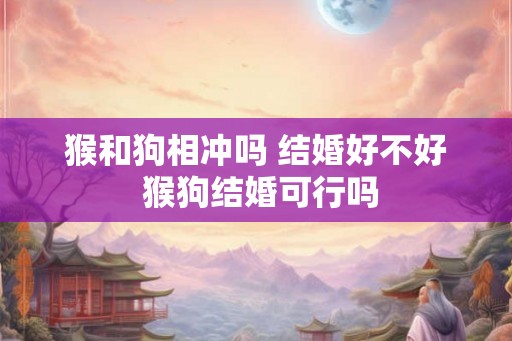 猴和狗相冲吗 结婚好不好 猴狗结婚可行吗 猴和狗相冲吗 结婚好不好 猴狗结婚可行吗