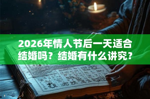 2026年情人节后一天适合结婚吗？结婚有什么讲究？