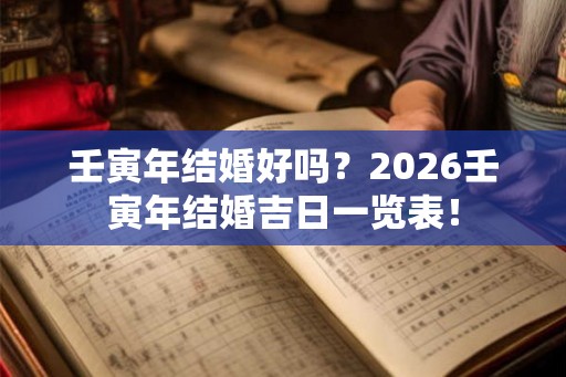 壬寅年结婚好吗？2026壬寅年结婚吉日一览表！