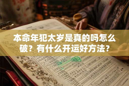 本命年犯太岁是真的吗怎么破？有什么开运好方法？