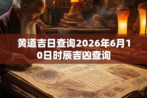 黄道吉日查询2026年6月10日时辰吉凶查询