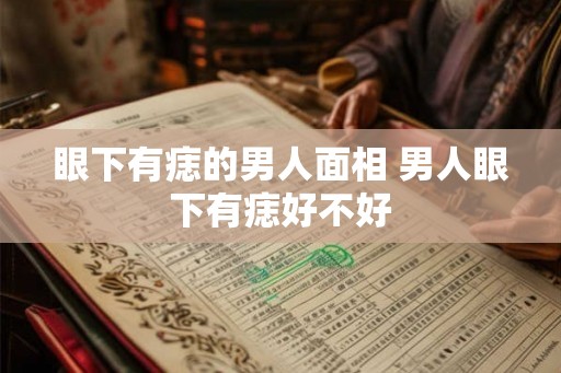 眼下有痣的男人面相 男人眼下有痣好不好 眼下有痣的男人面相 男人眼下有痣好不好