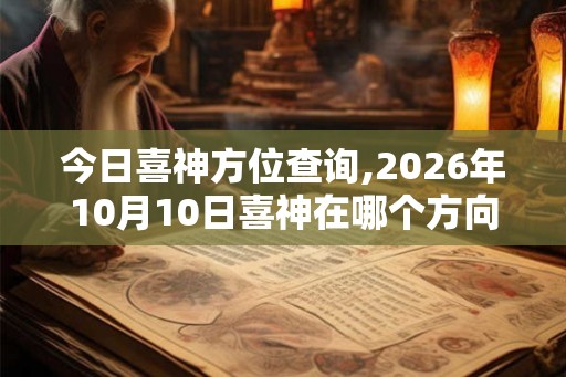 今日喜神方位查询,2026年10月10日喜神在哪个方向