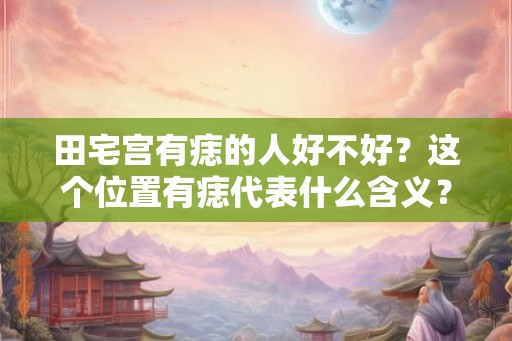 田宅宫有痣的人好不好？这个位置有痣代表什么含义？