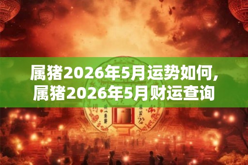 属猪2026年5月运势如何,属猪2026年5月财运查询