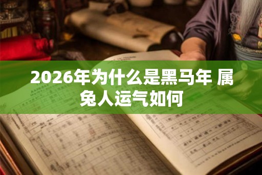 2026年为什么是黑马年 属兔人运气如何