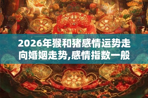 2026年猴和猪感情运势走向婚姻走势,感情指数一般容易有矛盾