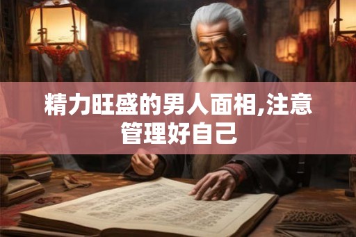 精力旺盛的男人面相,注意管理好自己
