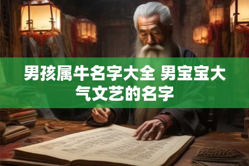男孩属牛名字大全 男宝宝大气文艺的名字