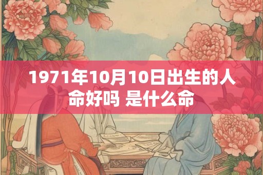 1971年10月10日出生的人命好吗 是什么命
