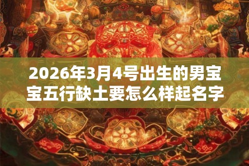 2026年3月4号出生的男宝宝五行缺土要怎么样起名字