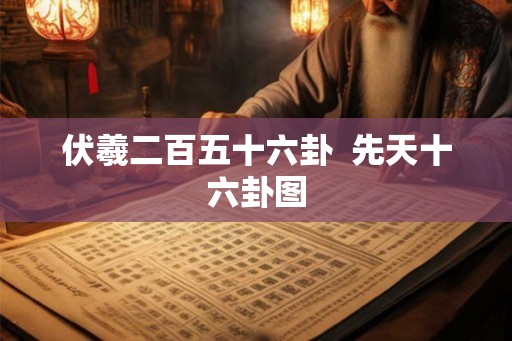 伏羲二百五十六卦 先天十六卦图 伏羲二百五十六卦 先天十六卦图