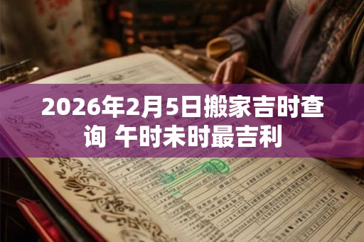 2026年2月5日搬家吉时查询 午时未时最吉利