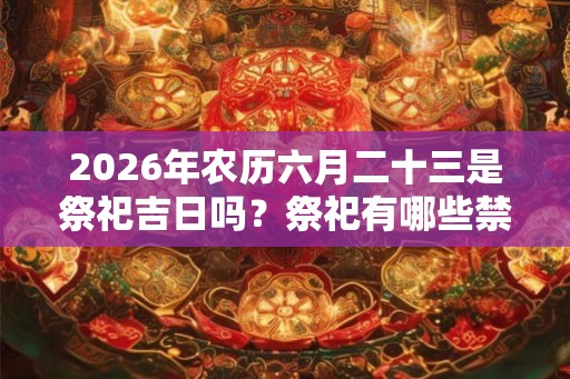 2026年农历六月二十三是祭祀吉日吗?祭祀有哪些禁忌? 2026年农历六月二十三是祭祀吉日吗?祭祀有哪些禁忌?