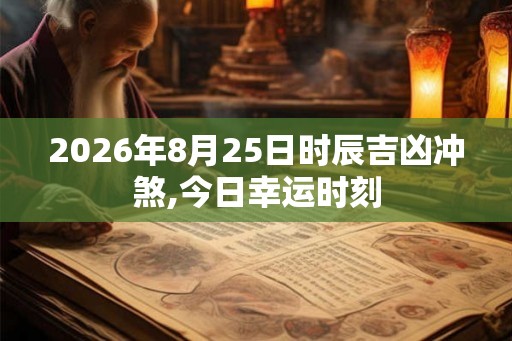 2026年8月25日时辰吉凶冲煞,今日幸运时刻 2026年8月25日时辰吉凶冲煞,今日幸运时刻
