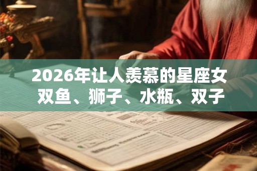 2026年让人羡慕的星座女 双鱼、狮子、水瓶、双子