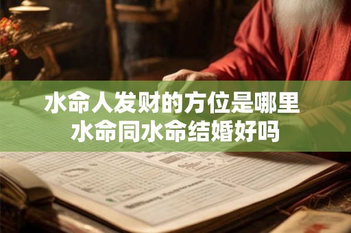 水命人发财的方位是哪里 水命同水命结婚好吗