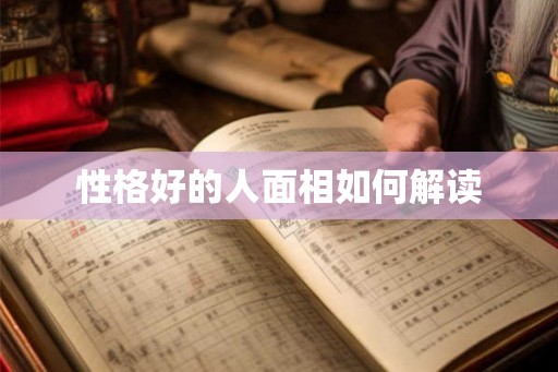 性格好的人面相如何解读