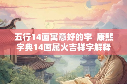 五行14画寓意好的字  康熙字典14画属火吉祥字解释