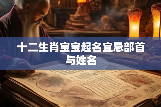 十二生肖宝宝起名宜忌部首与姓名