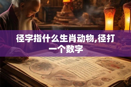 径字指什么生肖动物,径打一个数字
