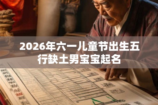 2026年六一儿童节出生五行缺土男宝宝起名