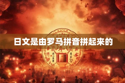 日文是由罗马拼音拼起来的