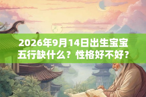 2026年9月14日出生宝宝五行缺什么？性格好不好？