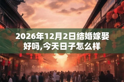 2026年12月2日结婚嫁娶好吗,今天日子怎么样 2026年12月2日结婚嫁娶好吗,今天日子怎么样