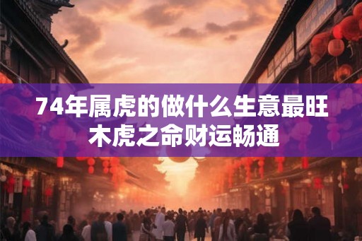 74年属虎的做什么生意最旺 木虎之命财运畅通