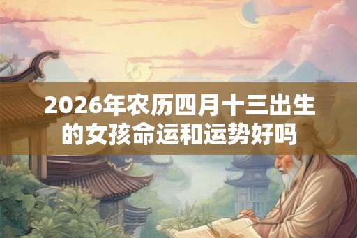 2026年农历四月十三出生的女孩命运和运势好吗