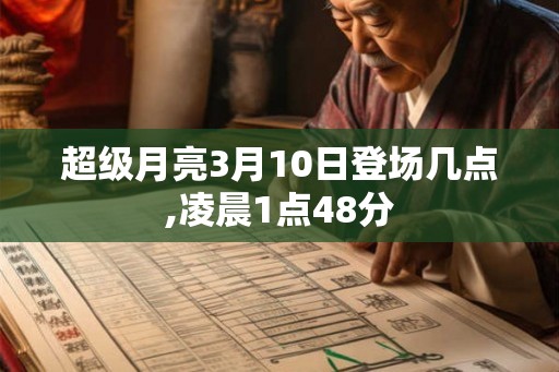 超级月亮3月10日登场几点,凌晨1点48分