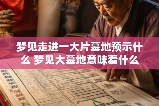 梦见走进一大片墓地预示什么 梦见大墓地意味着什么
