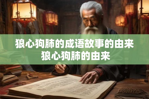 狼心狗肺的成语故事的由来 狼心狗肺的由来
