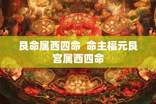 艮命属西四命  命主福元艮宫属西四命