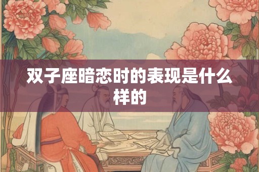 双子座暗恋时的表现是什么样的