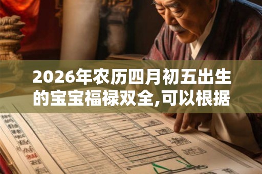 2026年农历四月初五出生的宝宝福禄双全,可以根据五行取名