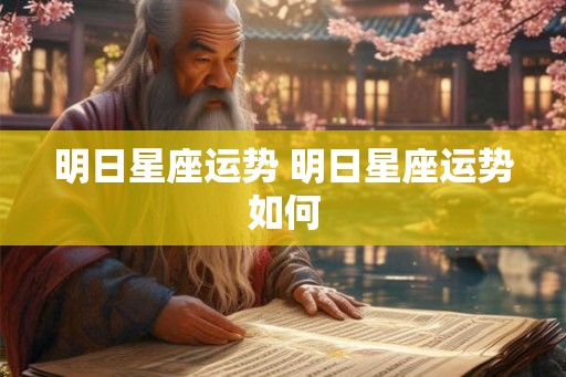明日星座运势 明日星座运势如何