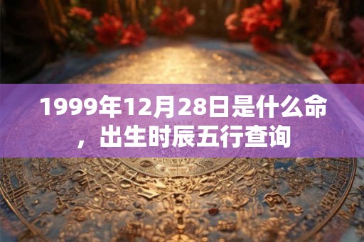 1999年12月28日是什么命，出生时辰五行查询