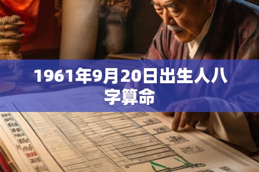 1961年9月20日出生人八字算命