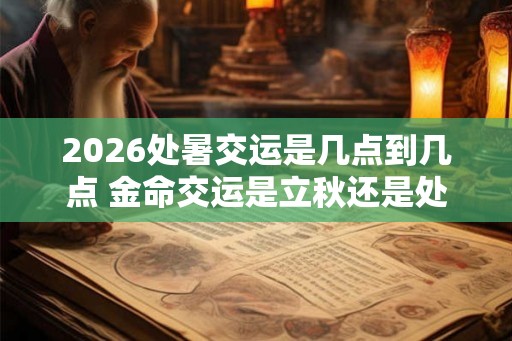 2026处暑交运是几点到几点 金命交运是立秋还是处暑