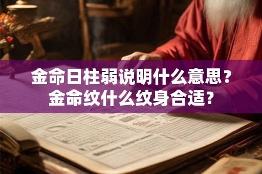 金命日柱弱说明什么意思？金命纹什么纹身合适？