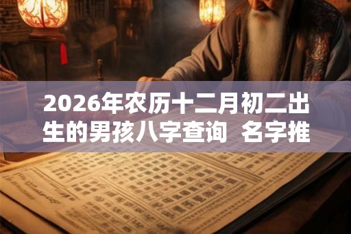 2026年农历十二月初二出生的男孩八字查询  名字推荐